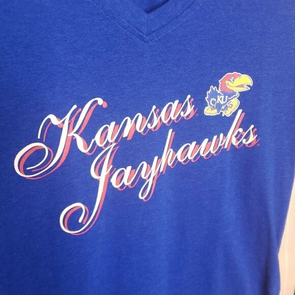 University Of Kansas Long Sleeve V Neck Shirt - Picture 3 of 6